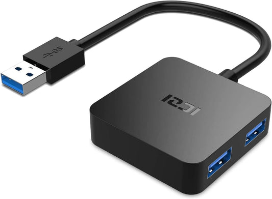 USB 3.0 Hub, 4 Ports USB Splitter Multiple Extender for Laptop, PC, Macbook, Mac Mini, Imac, Surface Pro, Mobile HDD